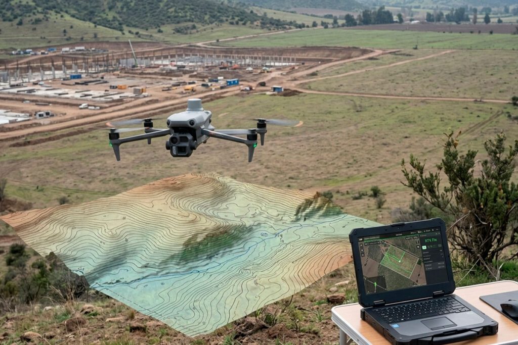 DJI Mavic 3E dron profesional para topografía y mapeo